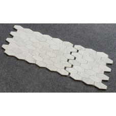 MOZAIKA BIANCO CARRARA LONG HEXAGON  34 X 29,5 DOSTĘPNA NA ZAMÓWIENIE